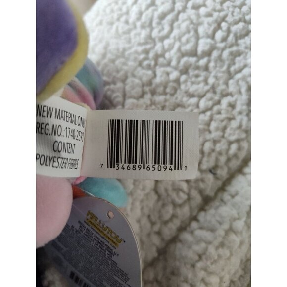 Squishmallow 5" OPAL Smiling Octopus Plush, Tie-Dye Pink/Yellow/Blue, KellyToy - Picture 16 of 16